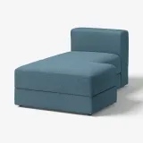 IKEA JÄTTEBO (ИКЕА ЙЭТТЕБО) — Чехол на модуль-шезлонг, правый, Аксвалль тёмный серо-синий — фото 2
