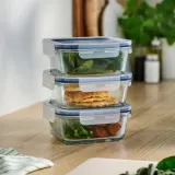 IKEA 365+ (ИКЕА 365+) — Контейнер для продуктов с крышкой, квадратный/стекло 600 мл — фото 2