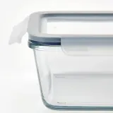 IKEA 365+ (ИКЕА 365+) — Контейнер для продуктов с крышкой, квадратный/стекло 600 мл — фото 8
