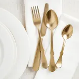 IKEA NATTKLOT (ИКЕА НАТТКЛОТ) — Набор столовых приборов, 24 шт., золотистый — фото 2