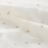 IKEA LEN (ИКЕА ЛЕН) — Пододеяльник с наволочкой для кроватки, белый/бежевый в горошек 110x125/35x55 см — фото 4