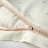 IKEA LEN (ИКЕА ЛЕН) — Пододеяльник с наволочкой для кроватки, белый/бежевый в горошек 110x125/35x55 см — фото 5