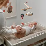 IKEA SKÖTSAM (ИКЕА СКЁТСАМ) — Чехол на пеленальный матрас, бежевый/махровый 53x83 см — фото 4