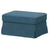 IKEA EKTORP (ИКЕА ЕКТОРП) — Чехол на подставку для ног, Таллмюра синий — фото 2