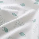 IKEA LEN (ИКЕА ЛЕН) — Пододеяльник и 1 наволочка для детской кроватки, белый синий/в белочки и ежики 110x125/35x55 см — фото 4