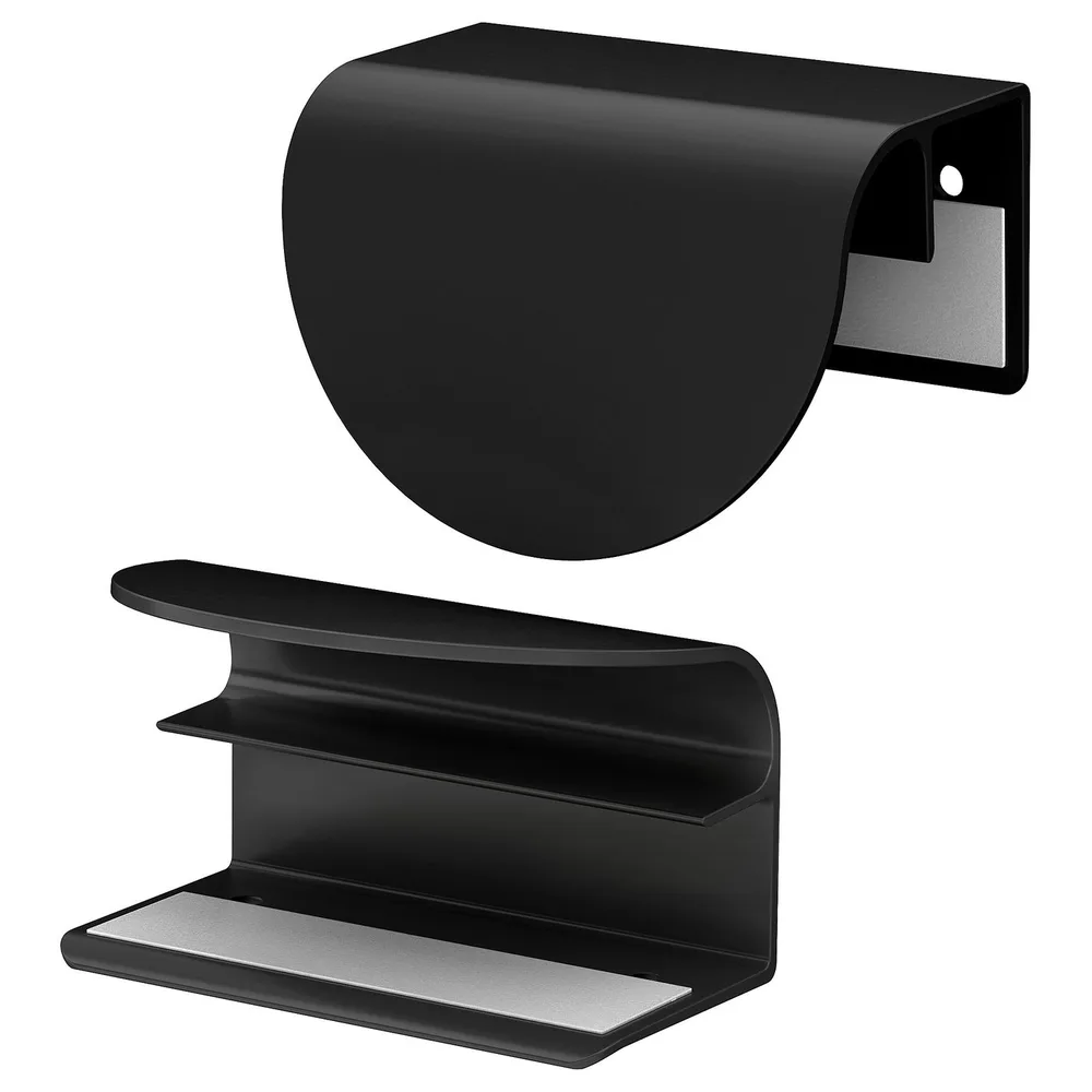 IKEA LATMASK (ИКЕА ЛАТМАСК) — Ручка зажимная, чёрный 60 мм 2 шт.