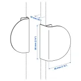 IKEA LATMASK (ИКЕА ЛАТМАСК) — Ручка зажимная, чёрный 60 мм 2 шт. — фото 5