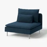 IKEA SÖDERHAMN (ИКЕА СЁДЕРХАМН) — Чехол на 1-местную секцию, Келинге тёмно-синий — фото 2