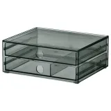 IKEA VISSLAÅN (ИКЕА ВИССЛАОН) — Мини-комод с 2 ящиками, серый 23x19x9 см — фото 1