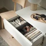 IKEA SKUBB (ИКЕА СКУББ) — Коробка, 3 шт., тёмно-серый 20x38x12 см — фото 2