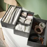 IKEA SKUBB (ИКЕА СКУББ) — Коробка, 3 шт., тёмно-серый 20x38x12 см — фото 3