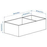 IKEA SKUBB (ИКЕА СКУББ) — Коробка, 3 шт., тёмно-серый 20x38x12 см — фото 6