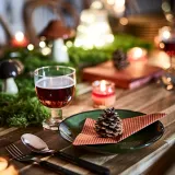 IKEA HÖSTAGILLE (ИКЕА ХЁСТАГИЛЛЕ) — Салфетки, в полоску/оранжевый 33х33 см — фото 2
