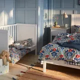 IKEA SÄTERVIDE (ИКЕА СЭТЕРВИДЕ) — Пододеяльник и наволочка, разноцветный/цветочный узор 150x200/50x60 см — фото 4
