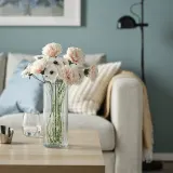 IKEA PÄRLGLADA (ИКЕА ПЭРЛГЛАДА) — Ваза, прозрачное стекло 24 см — фото 2