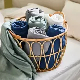 IKEA DVALA (ИКЕА ДВАЛА) — Простыня на резинке, серо-зелёный 90х200 см — фото 5