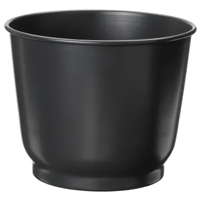 IKEA BROKTRAST (ИКЕА БРОКТРАСТ) — Кашпо, для дома/улицы/тёмно-серый 15 см