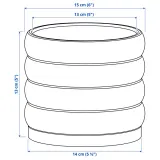 IKEA HASSELBUKETT (ИКЕА ХАССЕЛБУКЕТТ) — Кашпо, для дома/улицы/бежевый 12 см — фото 5