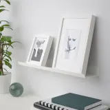 IKEA MALMBÄCK (ИКЕА МАЛМБЭК) — Полка экспозиционная, белый 60 см — фото 2