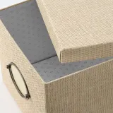IKEA KVARNVIK (ИКЕА КВАРНВИК) — Контейнер с крышкой, бежевый 25x35x20 см — фото 3