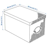 IKEA KVARNVIK (ИКЕА КВАРНВИК) — Контейнер с крышкой, бежевый 25x35x20 см — фото 5