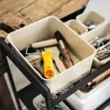 IKEA NOJIG (ИКЕА НОЙИГ) — Органайзер, пластик/бежевый 20x25x10 см — фото 4