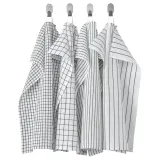 IKEA RINNIG (ИКЕА РИННИГ) — Тряпка кухонная, белый/тёмно-серый/узор 45x60 см — фото 1