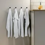IKEA RINNIG (ИКЕА РИННИГ) — Тряпка кухонная, белый/тёмно-серый/узор 45x60 см — фото 2