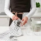 IKEA RINNIG (ИКЕА РИННИГ) — Тряпка кухонная, белый/тёмно-серый/узор 45x60 см — фото 3