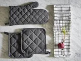 IKEA RINNIG (ИКЕА РИННИГ) — Тряпка кухонная, белый/тёмно-серый/узор 45x60 см — фото 4