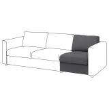 IKEA VIMLE (ИКЕА ВИМЛЕ) — Чехол на одноместную секцию, Гуннаред серый — фото 3