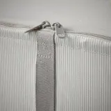 IKEA HEMMAFIXARE (ИКЕА ХЕММАФИКСАРЕ) — Контейнер для одежды/белья, ткань в полоску/белый/серый 44x51x19 см — фото 4