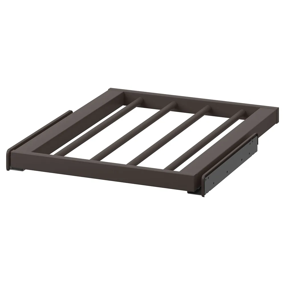 IKEA KOMPLEMENT (ИКЕА КОМПЛИМЕНТ) — Выдвижная вешалка для брюк, тёмно-серая 50x58 см