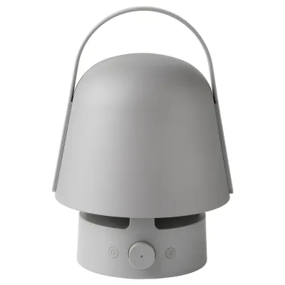 IKEA VAPPEBY (ИКЕА ВАППЕБЙ) — Лампа с bluetooth-колонкой, для улицы/серая