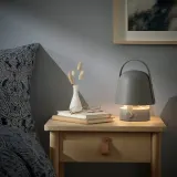 IKEA VAPPEBY (ИКЕА ВАППЕБЙ) — Лампа с bluetooth-колонкой, для улицы/серая — фото 2
