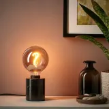 IKEA MOLNART (ИКЕА МОЛНАРТ) — Лампочка светодиодная E27 140 люмен, шар серое прозрачное стекло 125 мм — фото 6