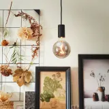 IKEA MOLNART (ИКЕА МОЛНАРТ) — Лампочка светодиодная E27 140 люмен, шар серое прозрачное стекло 125 мм — фото 7