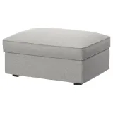 IKEA KIVIK (ИКЕА КИВИК) — Чехол для пуфа с отделением для хранения, Таллмюра белый/чёрный — фото 2