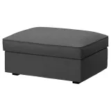 IKEA KIVIK (ИКЕА КИВИК) — Чехол для пуфа с отделением для хранения, Таллмюра средне-серый — фото 2
