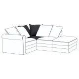IKEA GRÖNLID (ИКЕА ГРЁНЛИД) — Чехол для угловой секции, Хилларед антрацит — фото 2