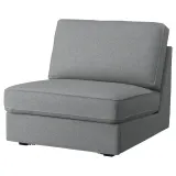 IKEA KIVIK (ИКЕА КИВИК) — Чехол на 1-местный раскладной диван, Тибблебю бежевый/серый — фото 2
