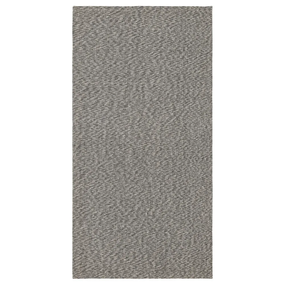 IKEA TIPHEDE (ИКЕА ТИПХЕДЕ) — Ковёр безворсовый, чёрный/бежевый 80x150 см