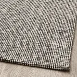 IKEA TIPHEDE (ИКЕА ТИПХЕДЕ) — Ковёр безворсовый, чёрный/бежевый 80x150 см — фото 2