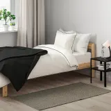 IKEA TIPHEDE (ИКЕА ТИПХЕДЕ) — Ковёр безворсовый, чёрный/бежевый 80x150 см — фото 4