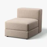 IKEA JÄTTEBO (ИКЕА ЙЭТТЕБО) — Чехол на модуль 1-местный с ящиком, Самсала серо-бежевый — фото 2