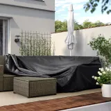 IKEA TOSTERÖ (ИКЕА ТОСТЕРЁ) — Чехол для садовой мебели, диван/чёрный 220x220 см — фото 2