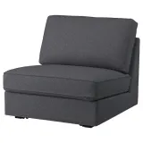 IKEA KIVIK (ИКЕА КИВИК) — Чехол на 1-местный диван-кровать, Гуннаред среднесерый — фото 2