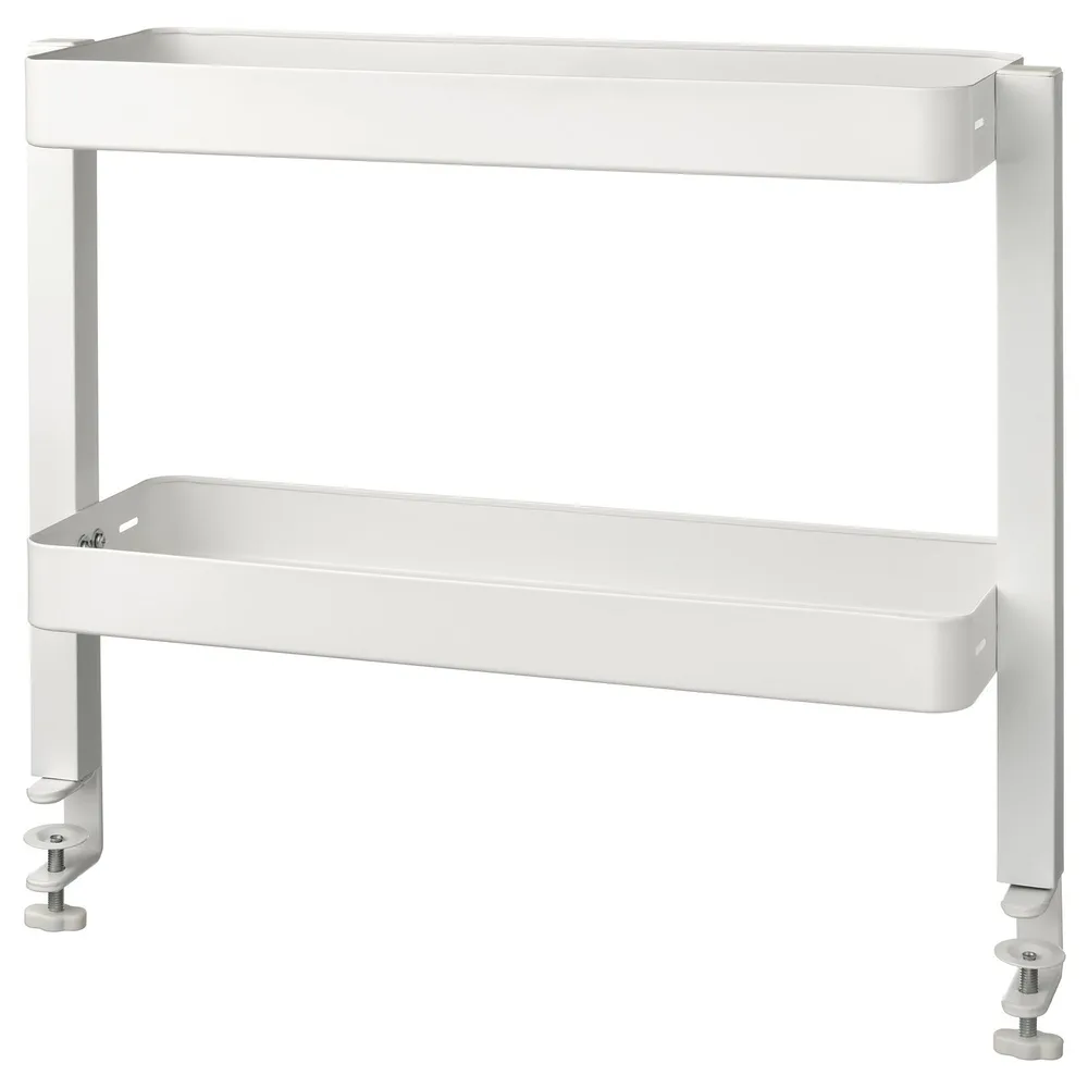 IKEA VATTENKAR (ИКЕА ВАТТЕНКАР) — Полка для письменного стола, белый 49х15 см