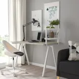 IKEA VATTENKAR (ИКЕА ВАТТЕНКАР) — Полка для письменного стола, белый 49х15 см — фото 2