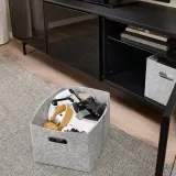 IKEA JÄGMÄSTARE (ИКЕА ЙЭГМЭСТАРЕ) — Корзина, серая 25x35x20 см — фото 2